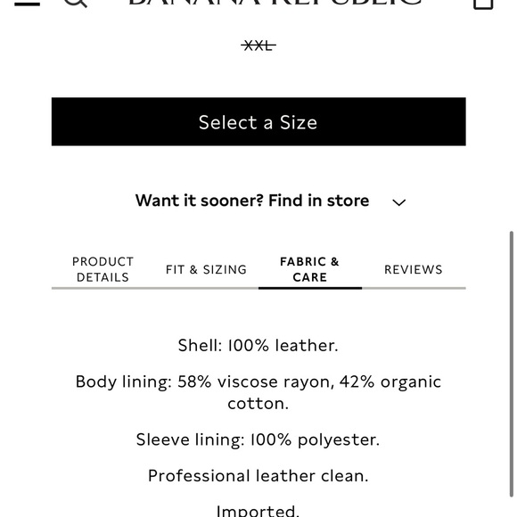 Banana Republic leather jacket, worn once! - Picture 8 of 11